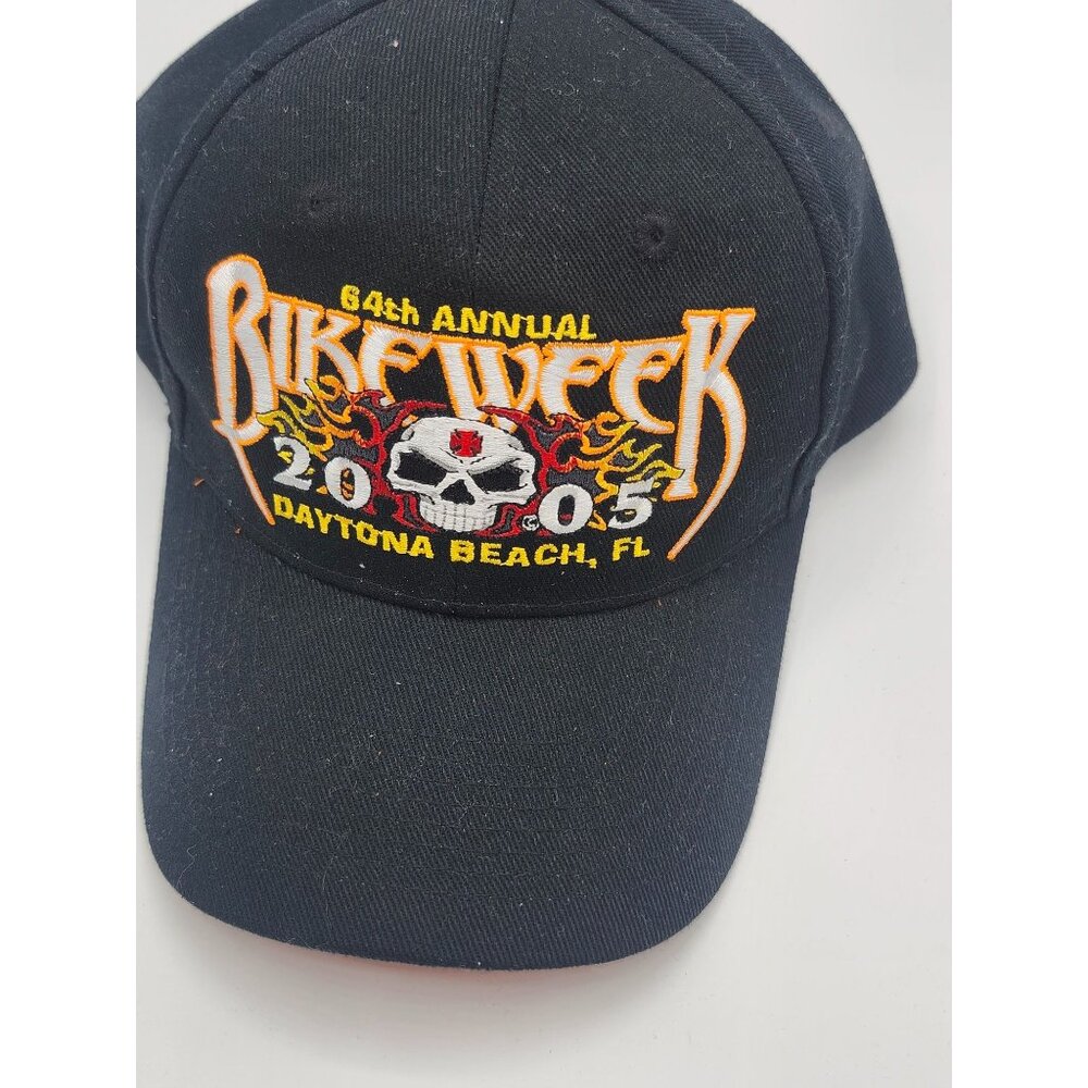 Bike Week 2005 Daytona Beach Hat Skull Flames Capsmith